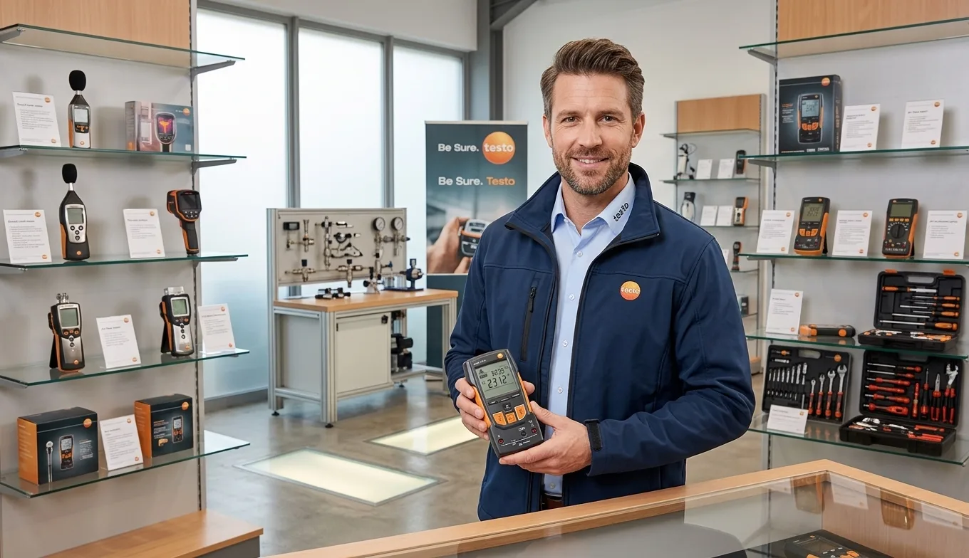 An electronics engineer has purchased a Testo brand multimeter.